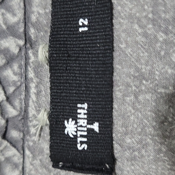 Thrills size 12 cotton faded grey dress with freyed hemline - Picture 9 of 11